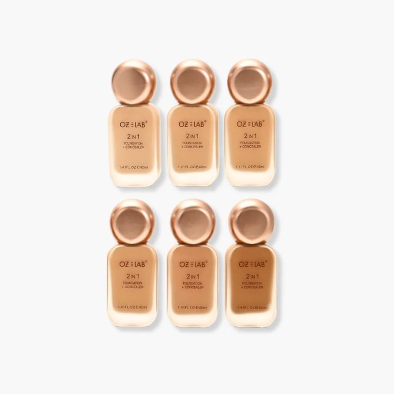 Oz Lab Beauty Gotchu Covered 2-in-1 Flawless Liquid Foundation Concealer GC-03 Warm Sand Vegan Cruelty-Free Long-Lasting，1.41 FL. OZ/ 40 ML，pack of 1
