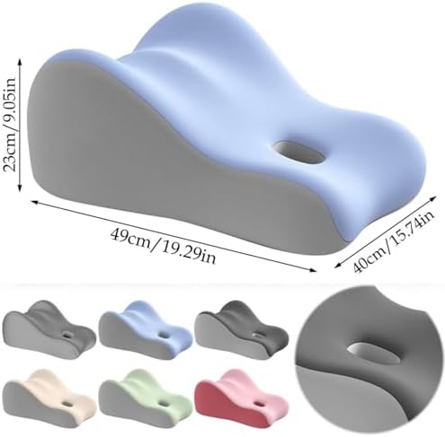 Couples Butt Cushion Pillow for Intimacy, Low-Profile Ergonomic Memory Foam Pillow for Bed, Home Pillows for Sitting and Lying, Recovers After Impact, Provides Intimacy Support (Grey-Large)