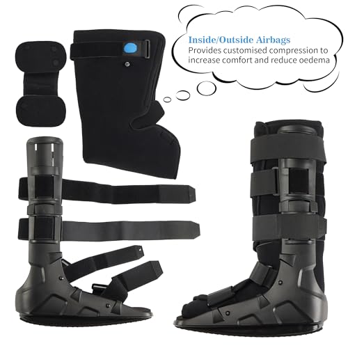 Medibot Air Cam Walker Tall Fracture Boot, Medical Recovery Walking Boot for Broken Foot, Sprained Ankle, Fractures, Adjustable Air Bladders, Universal Fit for Men & Women, Left or Right Foot(X-Large)