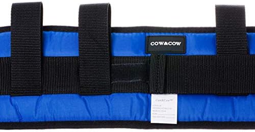 COW&COW Padded Gait Belt with 4 Handles and Quick Release Buckle 5.5 inchs(Blue, S/24inches-30inches)