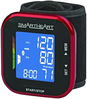 Smartheart Adult Cuff Wrist Digital Blood Pressure Monitor Black Device 1 Each