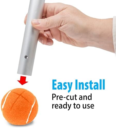 Top Glides 20PCS Pre-Cut Walker Tennis Ball Glides - 10 Pairs