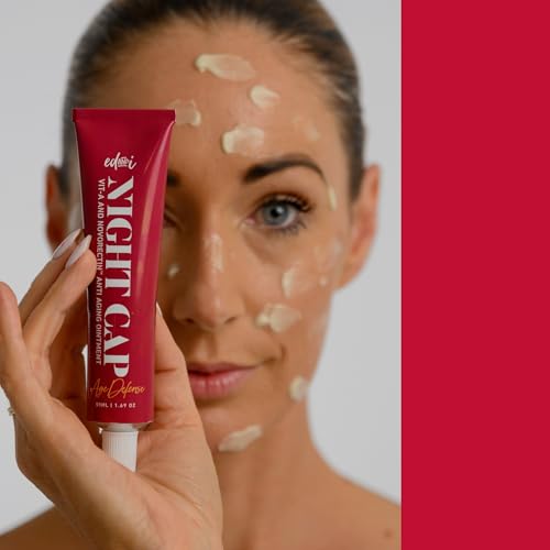 NIGHT CAP Facial Night Cream with Vitamin A, and NovoRetin Anti Aging Ointment to Minimize Appearance of Wrinkles and Fine Lines, 1.69 oz