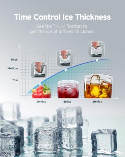 EUHOMY Commercial Ice Maker,350lbs/24H,Stainless Steel Under Counter Ice Machine with Water Filter,44lbs Storage Capacity, 126 Cubes in 8-12 Mins, Freestanding Ice Machine for Home/Bar/Cafe/Restaurant