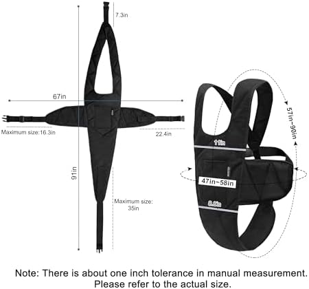 MDSTOP Wheelchair Safety Belt, Anti-Slip Wheelchair Seatbelt, Wheelchair Harness with Adjustable Secure Buckle, Medical Restraints Straps for Seniors Elderly, Patients, Disable (Black1)