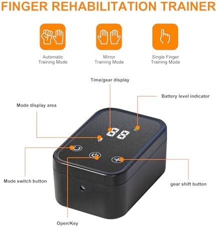 Stroke Hand Rehabilitation Robot Gloves, Strokes Therapy Equipment for Adults, Fingers Strength Training Device for Hemiplegia, Robotic Glove Rehab Stroke Patients (Right M)