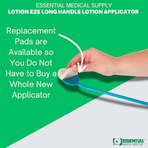 Essential Medical Supply Lotion EZE Long Handle Lotion Applicator with Sponge in a Pack of 2 - Perfect for Applying Sunscreen and Lotion to Back and Hard-to-Reach Areas