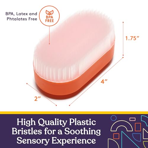 Special Supplies Sensory Brush Therapressure Therapy Brush for Occupational and Sensory Brushing, 6 Pack, Stimulating and Calming Tools for Kids and Adults, Soft Flexible Bristles, Latex Free