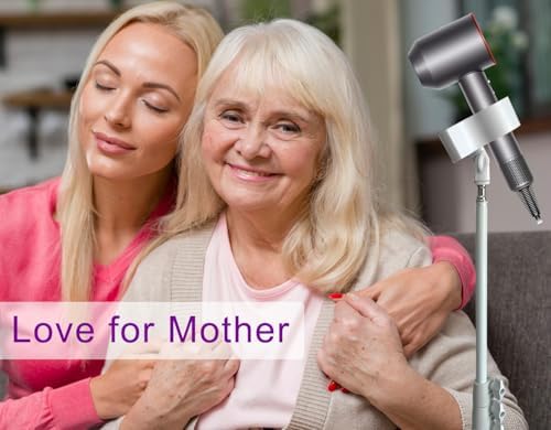 Purple River Hair Dryer Stand White 20-63 Inch Adjustable Blow Dryer Holder with Tripod and Universal Clip, Easy to Use, Hands Free Relieve Wrist Pain, Shoulder Periarthritis etc
