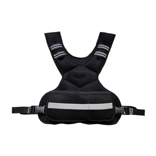 Adjustable weighted Vest with Reflective Strips for Fitness Training Workout, Strength Training, Running, Muscle Building, Weight Loss, Weightlifting (black,20-32lb)