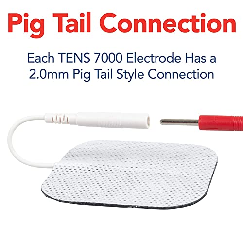 TENS 7000 Official TENS Unit Electrode Pads - 16 Pack, Includes Electrode Carrying Case, Premium Quality OTC TENS Unit Replacement Pads, 2" X 2" - Compatible with Most TENS Machines