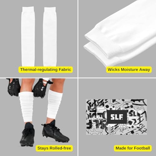 SLEEFS Football Leg Sleeves [1 Pair] - For Adult & Youth - Calf Compression Sleeves for Men and Boys