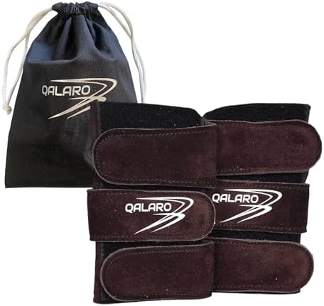 Suede Wrist Supports (Pair) with Bag | Gymnastics, Acrobatics, Cheer Adjustable Wrist Guards | Wrist Injury Prevention | Wrist Support Brace Hand Wraps