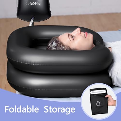 Bedside Shower Water Bag - 2.5 GL Portable Water Shower Bag For Hair Washing In Bed. Use with Inflatable Shampoo Basin, Inflatable Hair Washing Basin, Inflatable Bathtub For Elderly