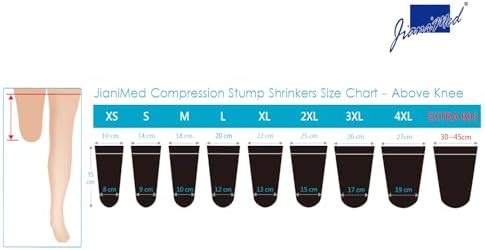 Prosthetic Stump Shrinkers–Above Knee, 35cm, Compression, Amputee Socks, 20-30, Daily use, Taiwan Excellence XS