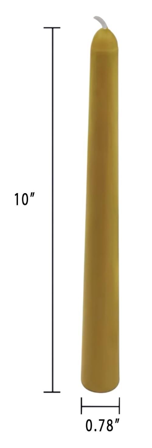 Set of Four 10"... 100% Beeswax Taper Candles"
