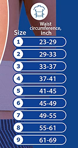 Umbilical Ventral Belt Hernia Reduction Binder With Navel Pad, Abdominal Support for men and women. Hernia support comfort band and bandage. (#6 for Waist Circumference: 45-49 inch(115-125 cm))
