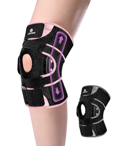 ABYON Hinged Knee Brace for Men & Women - Maximum Support with Metal Side Stabilizers, Adjustable 360Â° Wraparound Strap for Meniscus Tear, ACL/MCL Pain, Arthritis & Post-Surgery Recovery (FSA/HSA Eligible)- Please Check How To Size Video