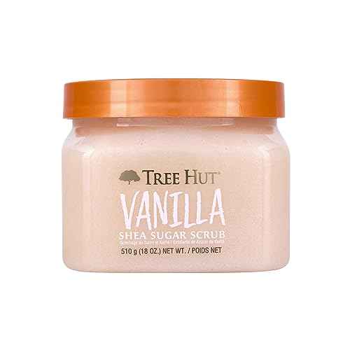 Tree Hut Shea Sugar Scrub, Exfoliating Body Scrub Removes Dead, Dry Skin for a Soft & Hydrated Feel, Nourishing Essential Body Care, 18 fl oz.