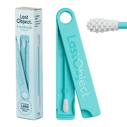 LastSwab¢ç Reusable Cotton Swabs for Ear Cleaning - The Sustainable and Sanitary Alternative to Single-Use Q Tips - Zero Waste and Easy to Clean - Comes with a Convenient Travel Case Holder - Turquoise
