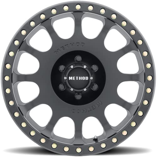 Method Race Wheels 105 Beadlock Matte Black 17x8.5" 6x5.5", 0mm offset 4.75" Backspace, MR10578560500B