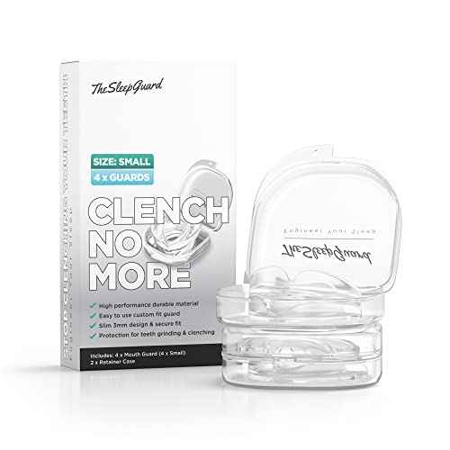 TheSleepGuard Mouth Guard for Clenching Teeth at Night [Pack of 4, Small Size - Women] ? Custom Night Guards for Teeth Grinding ? Nighttime Protection During Sleep for Adults