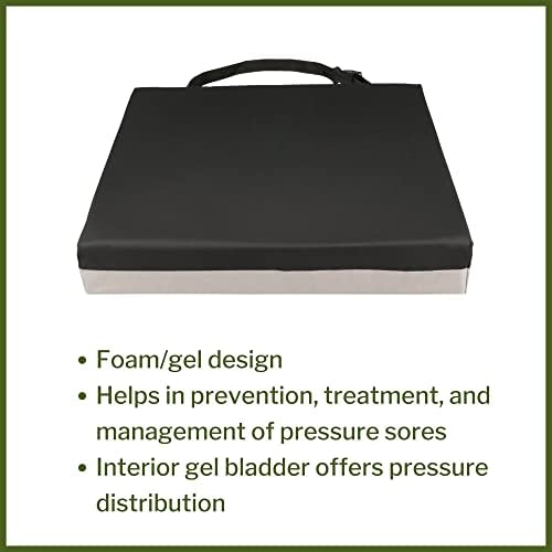 McKesson Seat Cushion for Wheelchairs and Office Chair, Foam / Gel, 18 in x 18 in x 3 in, 4 Count