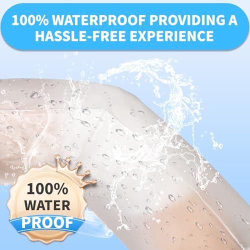 Adult Leg Cast Protector for Shower, KT5105 Waterproof Cast Cover for Shower Leg with Non-Slip Padding Bottom, Full Leg Shower Protector Watertight Protection to Broken Leg, Knee, Foot, Ankle Wound