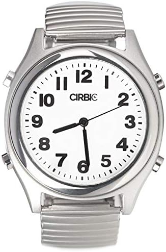 English Talking Watch with Large Numbers and Expandable Strap, self-Setting for Visually impaired, Blind or Elder People (American Accent)