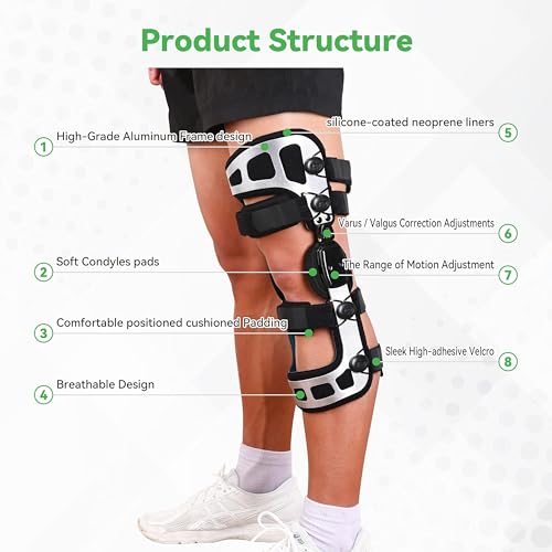 Orthomen OA Knee Brace, Knee Support Brace for Osteoarthritis, Unloading, Arthritis Pain and Knee Support Ideal for Men and Women (XL-Right)