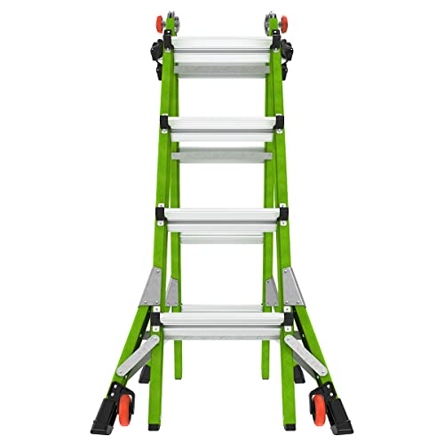 Little Giant Ladder Systems Dark Horse 2.0, M17, 17ft, Multi-Position Ladder, Fiberglass, Type 1A, 300 lbs Weight Rating, (16117-001)