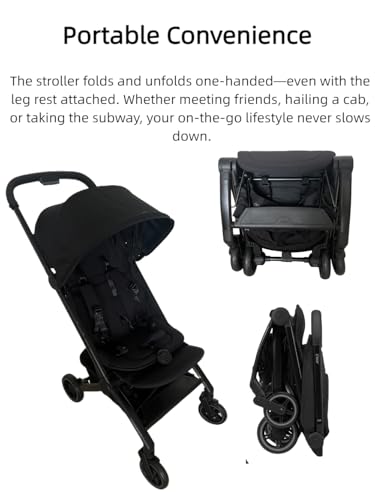 Leg Rest for Joolz AER+/AER Stroller - Provide Extra Leg Support for a Relaxed Ride, Easily Adjustable and Folds with Buggy for Joolz AER+/AER Stroller - Black