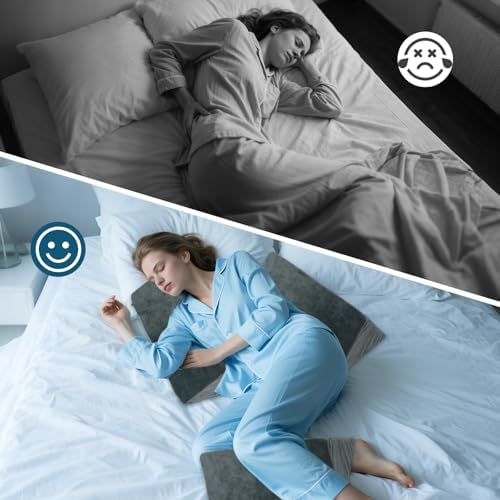 16.5 x 10 x 8 Inches Grey Wedge Pillow Set for Post-Surgery Support & Leg Elevation 3 Piece Orthopedic Bed Pillows for Reading Sleeping Posture Comfort Washable Cover with Non-Slip Base