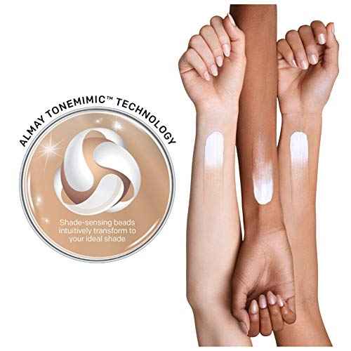 Almay Skintone Matching Foundation, Smart Shade Face Makeup with SPF 15, Hypoallergenic, Oil-Free, Dermatologist-Tested, 200 Light Medium Mine, 1 fl oz