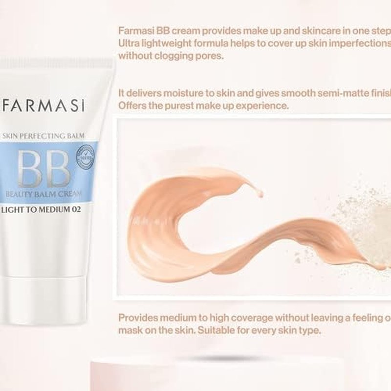 BB Cream Beauty Balm - Tinted Moisturizer with SPF 15 | Lightweight Matte Finish, Buildable Coverage, 1.7 fl oz, 02 Light to Medium