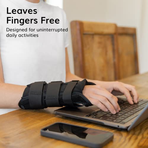 BraceAbility Volar Wrist Splint - Right or Left Hand Compression Support Brace for Carpal Tunnel Syndrome Relief, Fracture Pain, Sprained Injury, Typing, Sleeping, Arthritis, and Tendonitis Wrap