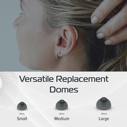 Hearing Aid Domes, Closed Domes for Hearing Aids, 10Pcs Resound Hearing Aid Domes (Medium)