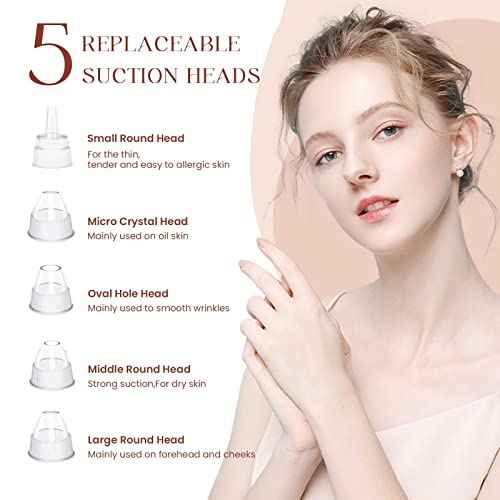 2025 Blackhead Remover Pore Vacuum,Facial Pore Cleaner-5 Suction Power,5 Probes,USB Rechargeable Blackhead Vacuum Kit Electric Acne Extractor Tool for Adult