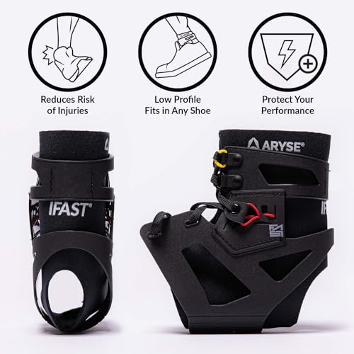 IFAST - Ankle Stabilizer Brace - Superior Ankle Support for Men and Women. Basketball, Baseball, Running, Football, Volleyball & More - (Small, Black, Single)