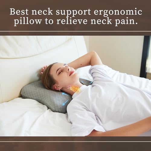 Piercing Pillow | Memory Foam Ear Piercing Pillow for Side Sleepers, Pillow with an Ear Hole for Ear Pain Relief, Ear Guard Pillow, Ear Hole Pillow for Piercings, Earplugs, and Headphones (Light Grey)