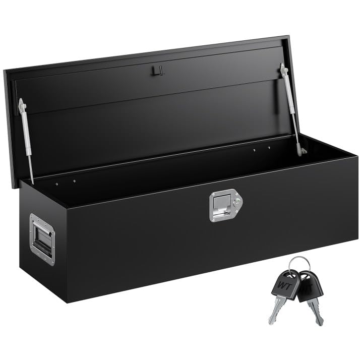 Yizosh 39 Inch Steel Heavy Duty Truck Bed Tool Box, Trailer Tongue Box with Lock and Keys