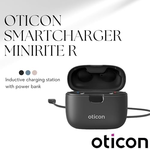 Oticon Smart Charger - for only Oticon More, Real, Zircon, Opn S, Ruby, Play miniRITE Rechargeable Hearing Aids - NOT Compatible with Oticon Intent and All Oticon BTE Type Hearing Aids