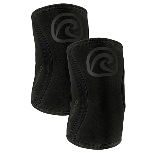 Rehband Elbow 5mm Compression Sleeve, Neoprene Elbow Sleeves for Weightlifting, Anatomical Design, Non-Slip & Close Fitting, Elbow Support Unisex, Colour:Carbon/Black - 1 Pair, Size:X-Large