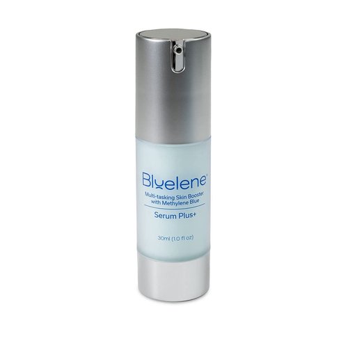 Bluelene Serum Plus+ infused with Methylene Blue, Hyaluronic Acid, NextGen Vit C, and Aloe Vera. Suitable for Sensitive Skin
