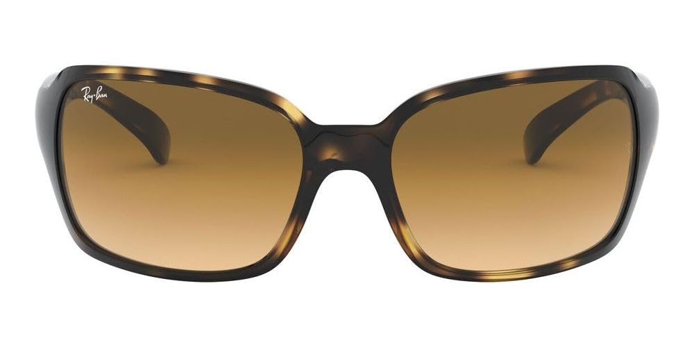 Ray-Ban Womens RB4068 Square Sunglasses, Light Havana/Clear Gradient Brown, 60 mm