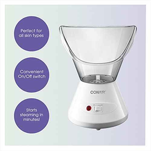 True Glow by Conair Facial Steamer - Face Steamer for Facial Deep Cleaning - Home Facial Spa
