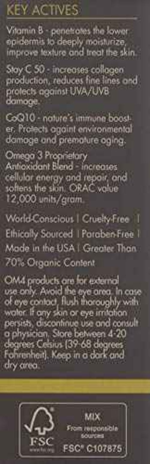 Organic Male OM4 Normal STEP 3: Age-Defying Antioxidant Serum - Men anti-aging light facial Vitamin C solution refines fine lines and wrinkles for men