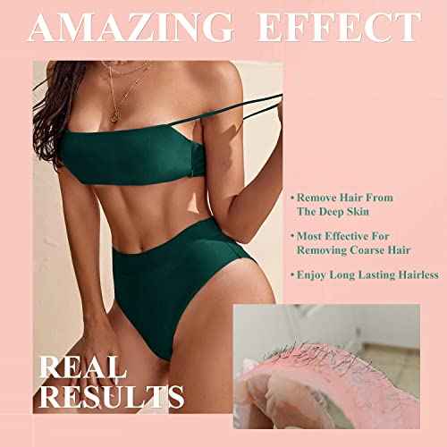 Hard Wax Beads, 1lb Wax Beans for Hair Removal Sensitive Skin with Rose Formula, Perfect for Full Body, Facial, Brazilian Bikini, and Legs at Home Wax Refill for Women Men (pink)