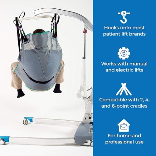 Patient Aid Full Body Divided Leg Sling - Easy-to-Wash Mesh Fabric for Bathing and Toileting - Comfy Safe Lifting for The Elderly and Non-Weight Bearing - Medium, 225lb. Maximum Carrying Capacity