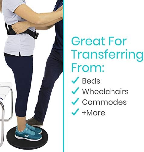 Vive 360° Pivot Disc - Patient Transfer Device for Elderly & Disabled - Swivel Turning Board 360 Degree Rotation - Handicap Senior & Stroke Disability Aid - Rotating Lazy Susan Turning Assist Pad